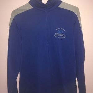 Golf quarter zip blue boys and girls club